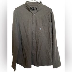 Express Men's Gray Long Sleeve Collared Button Down Shirt Size M